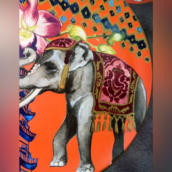 Williams Sonoma RAJ Thai Palace Salad Plates Set of 5 Elephant Very Hard To Find - Picture 9 of 14
